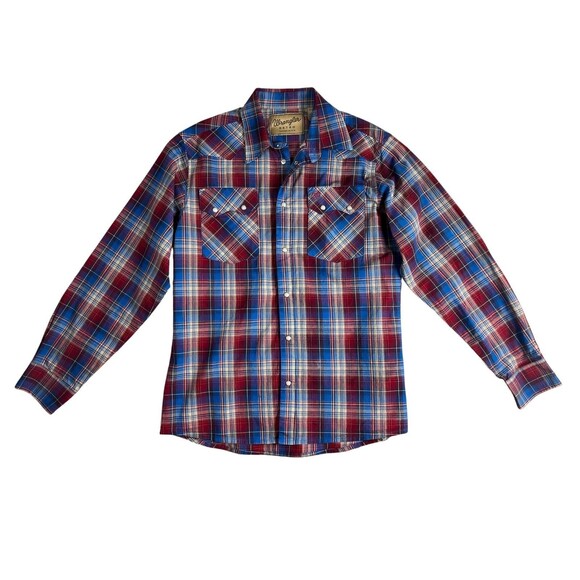 Wrangler Retro Youth Long Sleeve Western Cowboy Snap Shirt  XL  (14-16)  Plaid - Picture 1 of 8